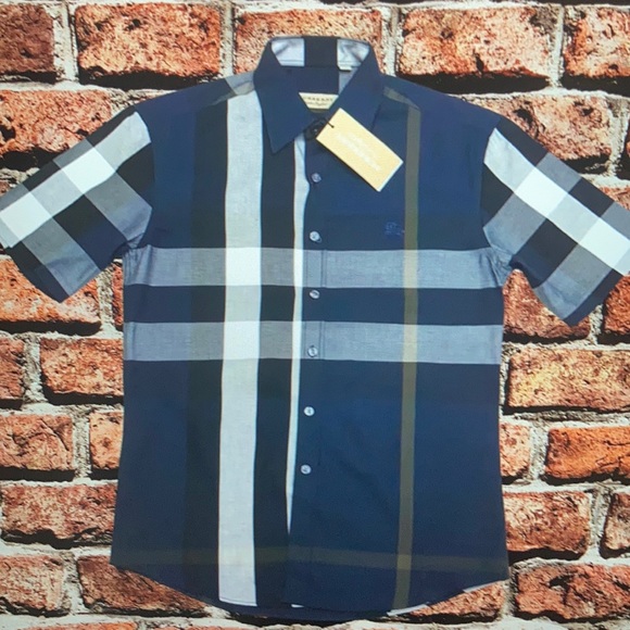 Burberry Black and Blue casual button down shirt